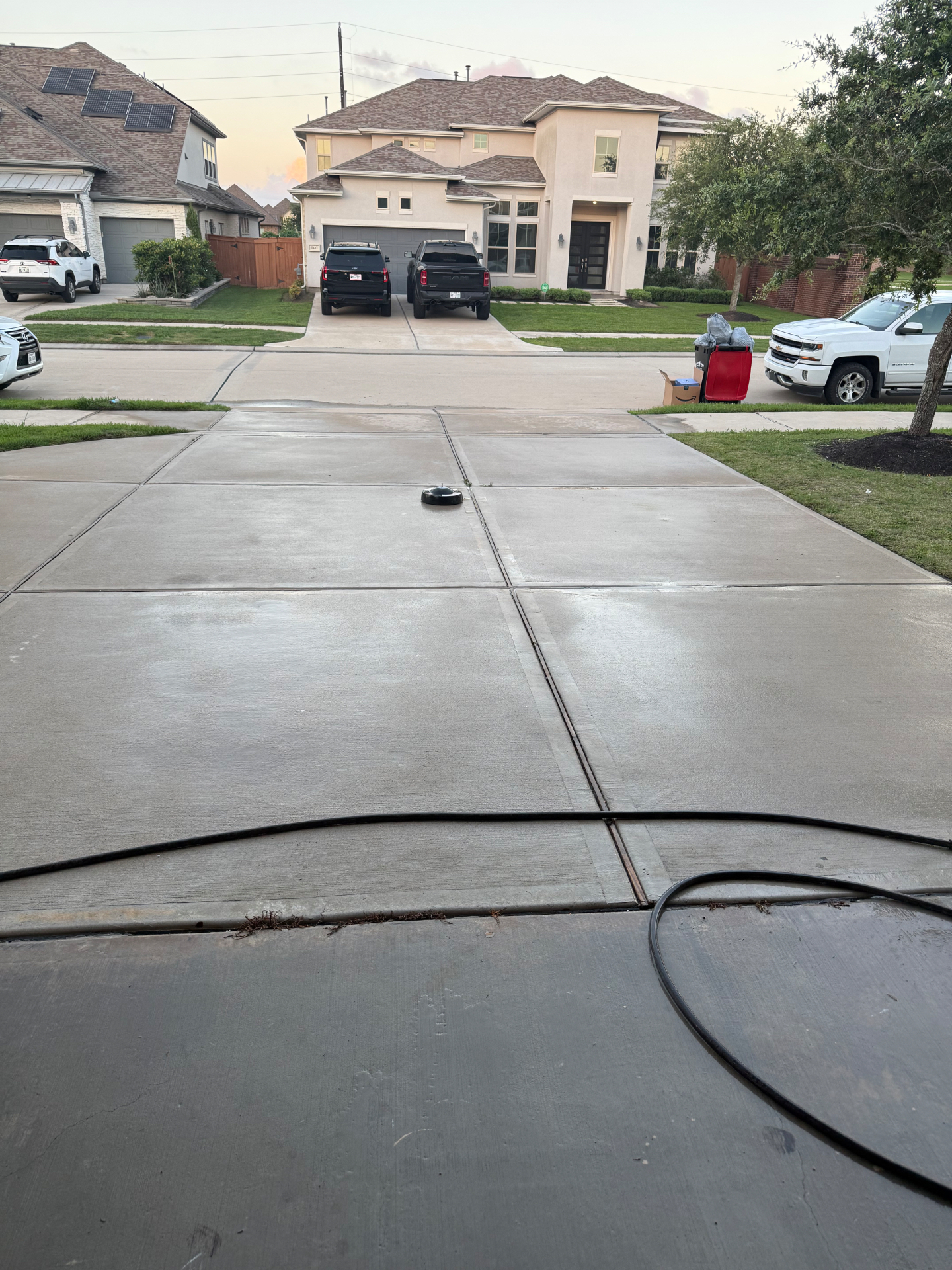 Finished driveway — the clean result
