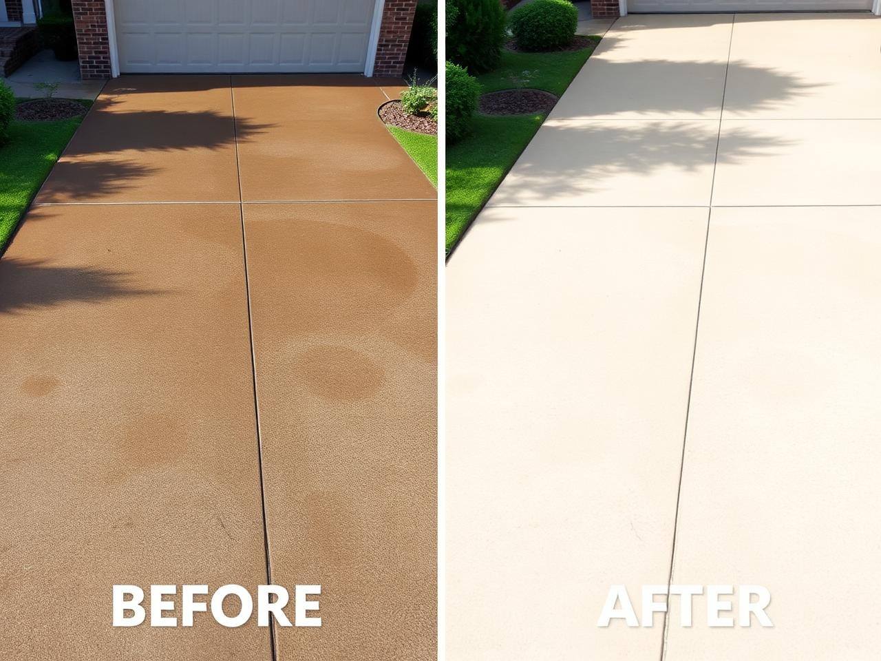 Driveway pressure wash