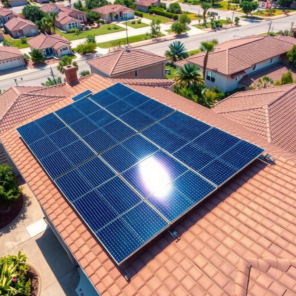 Rooftop solar panel array